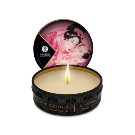 SHUNGA - BOUGIE DE MASSAGE MINI CARESS BY CANDELIGHT ROSES 30 ML
