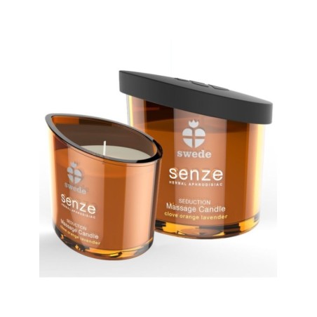 SWEDE - BOUGIE DE MASSAGE SÉDUCTION SENZE - GIROFLE, ORANGE, LAVANDE