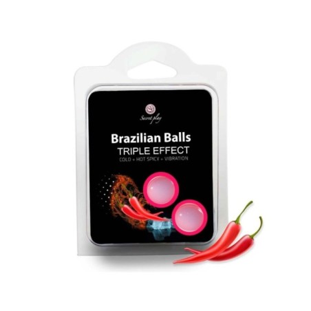 SECRETPLAY - SET 2 BALLES BRÉSILIENNES TRIPLE EFFET