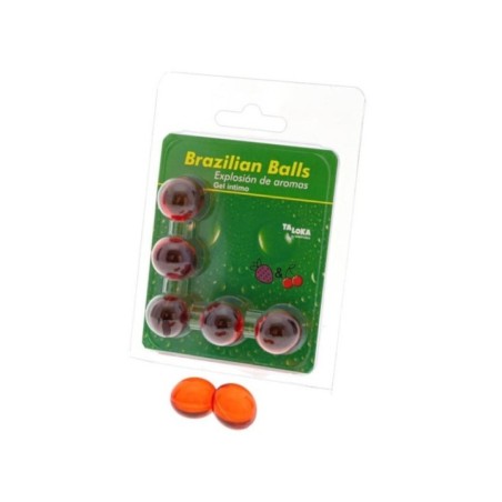 TALOKA - 5 BOULES BRÉSILIENNES GEL INTIME FRAISE & CERISE
