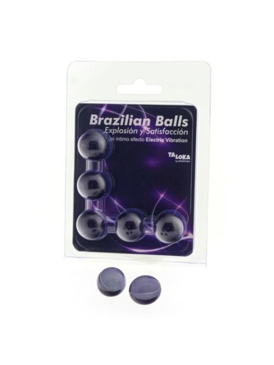 TALOKA - 5 BALLES BRÉSILIENNES EFFET VIBRANT ÉLECTRIQUE GEL EXCITANT