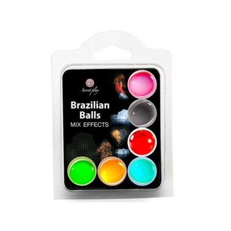 SECRET PLAY - SET 6 BALLES BRÉSILIENNES EFFET MIX