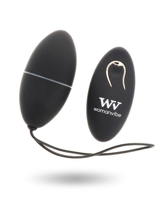 WOMANVIBE - ALSAN EGG TELECOMMANDE NOIR SILICONE NOIR