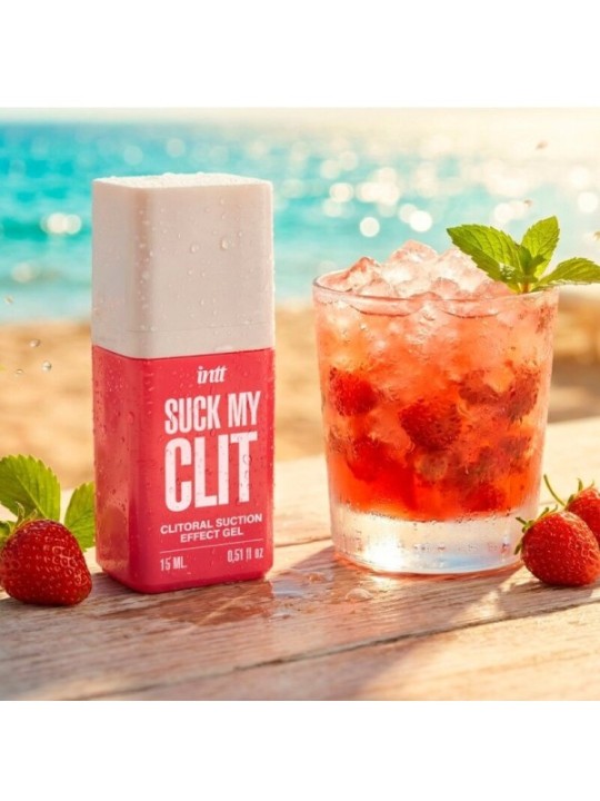 INTT -  SUCK MY CLIT GEL EFFET SUCCION FRAISE SAUVAGE 15 ML