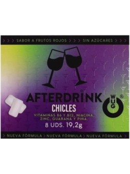 WUG After Drink – Le chewing-gum fonctionnel qui vous aide à retrouver de l'énergie après une soirée. Plaquette de 8 unités