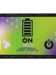 WUG on – Énergie instantanée en chewing-gum, plaquette thermoformée de 8 unités