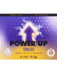 WUG Power Up - Chewing-gum énergisant pour la concentration et l'endurance - Plaquette thermoformée de 8 unités