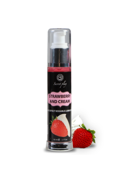SECRETPLAY - LUBRIFIANT 2-1 EFFET CHALEUR FRAISE & CRÈME 50 ML
