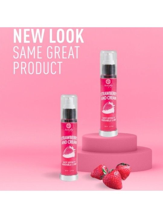 SECRETPLAY - LUBRIFIANT 2-1 EFFET CHALEUR FRAISE & CRÈME 50 ML