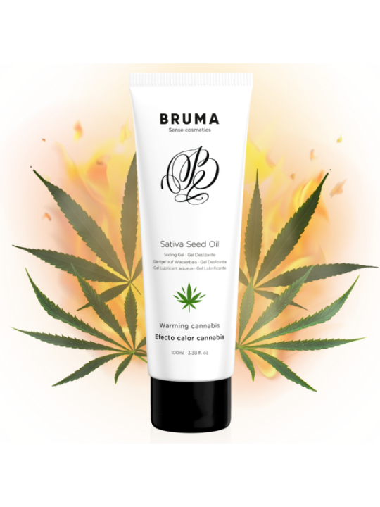 BRUMA - HUILE DE GRAINES DE SATIVA GEL GLISSANT RÉCHAUFFANT SAVEUR DE CANNABIS 100 ML