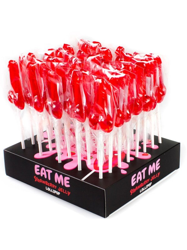SECRETPLAY - AFFICHAGE ASSORTIMENT DE SUCETTES PÉNIS AVEC ALCOOL 40 UNITÉS