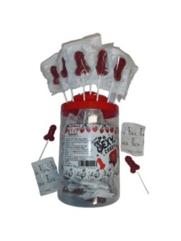 DIABLO PICANTE - 50 SUCETTES PÉNIS AUX FRAISE ET AUX CERISES 50 UNITÉS