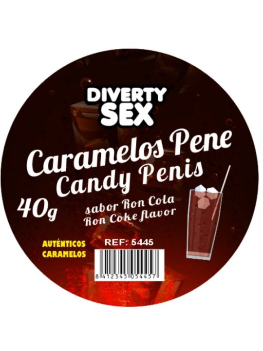DIABLO PICANTE - 20 BONBONS AU PÉNIS SAVEUR RON COLA