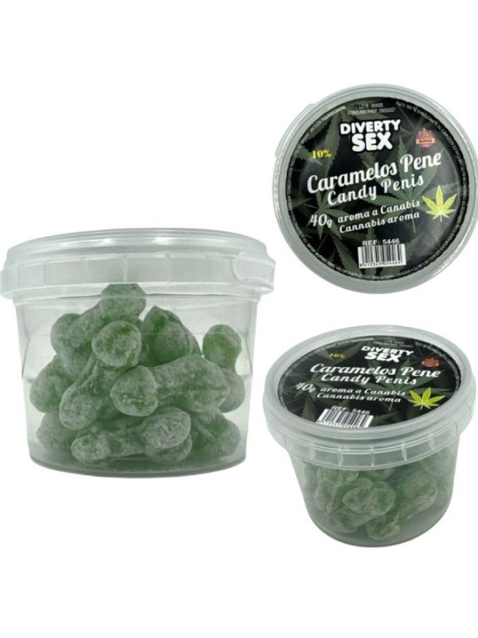 DIABLO GOLOSO - 20 BONBONS POUR PÉNIS ARÔME CANNABIS