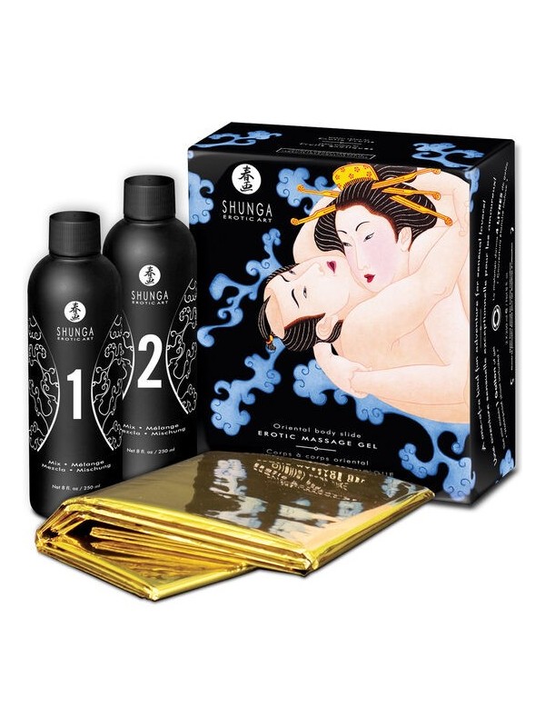 SHUNGA - GEL DE MASSAGE ÉROTIQUE ORIENTAL CORPS À CORPS AUX FRUITS EXOTIQUES