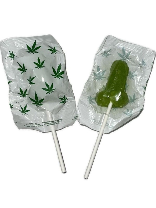 DIABLO GOLOSO - 1 SUCETTE PÉNIS ARÔME CANNABIS