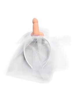DIABLO PICANTE - VOILE DE MARIÉE BLANC AVEC PÉNIS