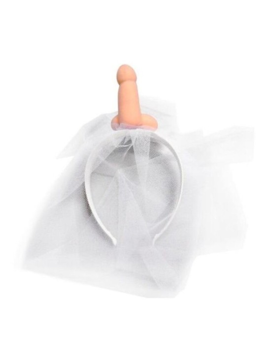 DIABLO PICANTE - VOILE DE MARIÉE BLANC AVEC PÉNIS