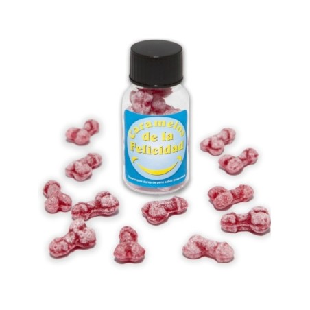 DIABLO PICANTE - POT DE 12 BONBONS HAPPY PENIS AUX FRAISE/CERISE