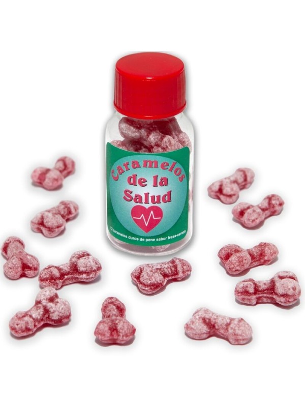 DIABLO PICANTE - 12 BONBONS SANTÉ FORME PÉNIS FRAISE/CERISE