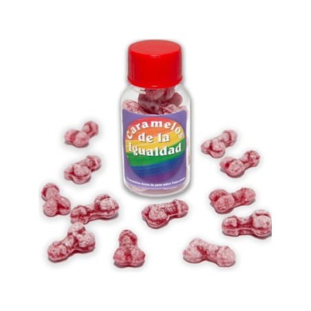 DIABLO PICANTE - 12 BONBONS ÉGALITÉ DE FORME DE PÉNIS FRAISE/CERISE