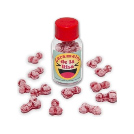 DIABLO PICANTE - 12 BONBONS RIRE EN FORME DE PÉNIS FRAISE/CERISE
