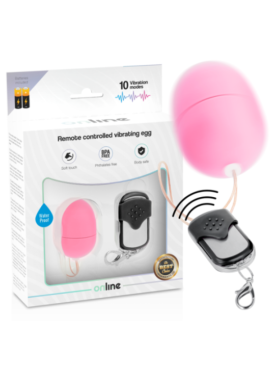 ONLINE - OEUF VIBRANT TÉLÉCOMMANDE S ROSE