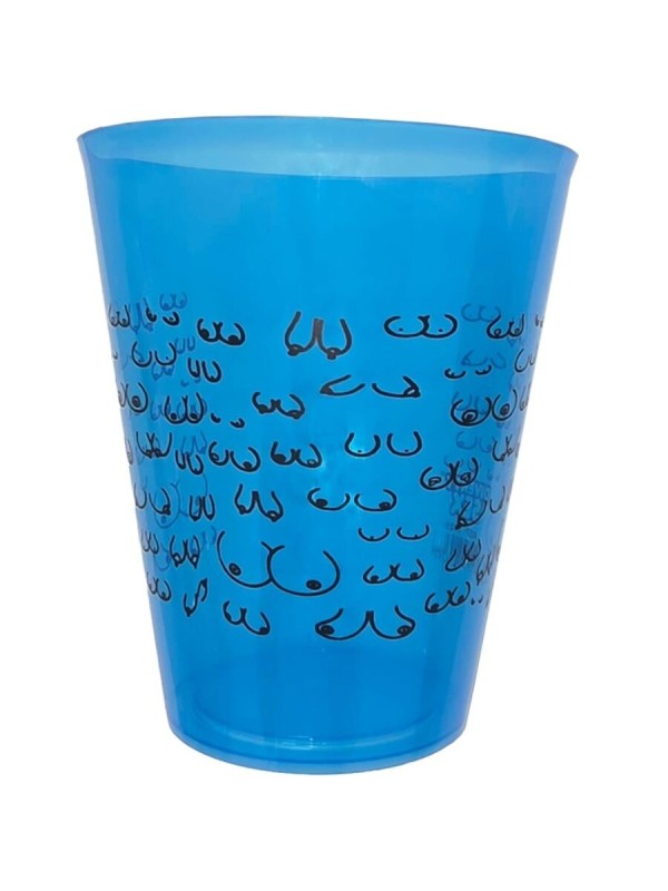 DIABLO PICANTE - TASSE BLEUE 500 ML AVEC SEINS NOIRS