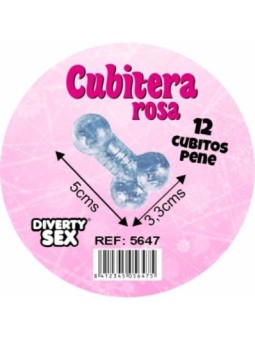 DIABLO PICANTE - 12 PÉNIS EN SILICONE DUR POUR SEAU À GLACE SUSPENDU ROSE