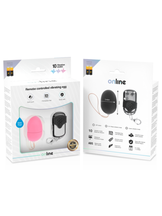 ONLINE - OEUF VIBRANT TÉLÉCOMMANDE S ROSE