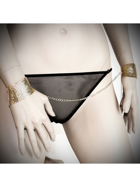 BIJOUX - DÉSIR MÉTALLIQUE MENOTTES MAILLE MÉTAL DORÉ