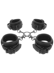 FETISH SUBMISSIVE - ENSEMBLE DE MENOTTES POUR MAINS ET CHEVILLES AVEC DOUBLURE EN NOPRÈNE
