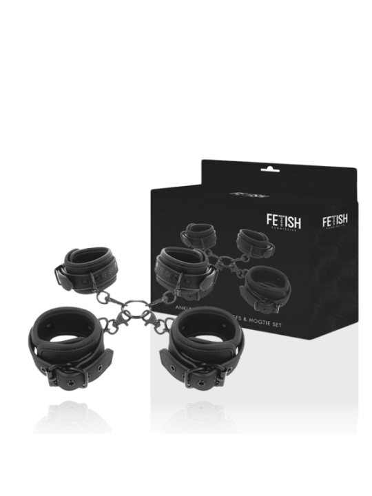 FETISH SUBMISSIVE - ENSEMBLE DE MENOTTES POUR MAINS ET CHEVILLES AVEC DOUBLURE EN NOPRÈNE