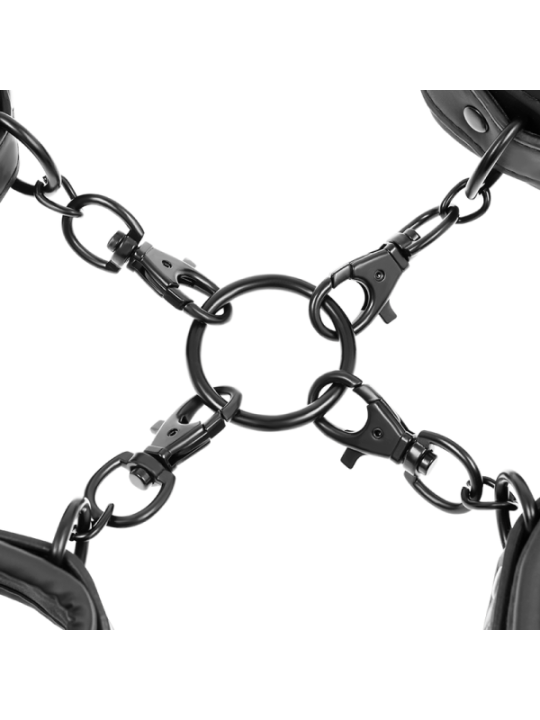FETISH SUBMISSIVE - ENSEMBLE DE MENOTTES POUR MAINS ET CHEVILLES AVEC DOUBLURE EN NOPRÈNE