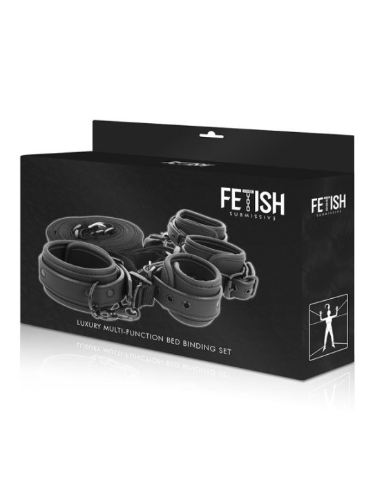 FETISH SUBMISSIVE - ENSEMBLE DE MENOTTES ET LIENS AVEC DOUBLURE EN NOPRÈNE