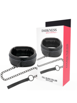 DARKNESS - COLLIER NOIR AVEC CHAÎNE