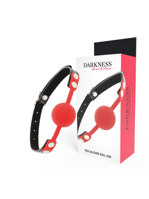 DARKNESS - BÂILLON EN SILICONE ROUGE