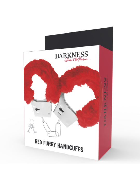 DARKNESS - MENOTTES EN MÉTAL DOUBLÉES ROUGES