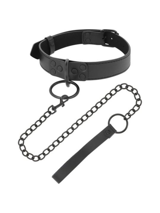 DARKNESS - COLLIER NOIR AVEC CHAÎNE
