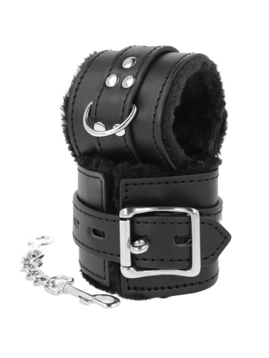 DARKNESS - MENOTTES BDSM DOUBLÉES NOIRES
