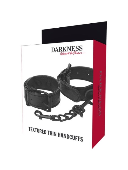 DARKNESS - MENOTTES TEXTURÉES LARGES ET MINCE