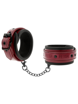 FETISH SUBMISSIVE DARK ROOM - MENOTTES EN CUIR VÉGAN AVEC DOUBLURE EN NÉOPRÈNE