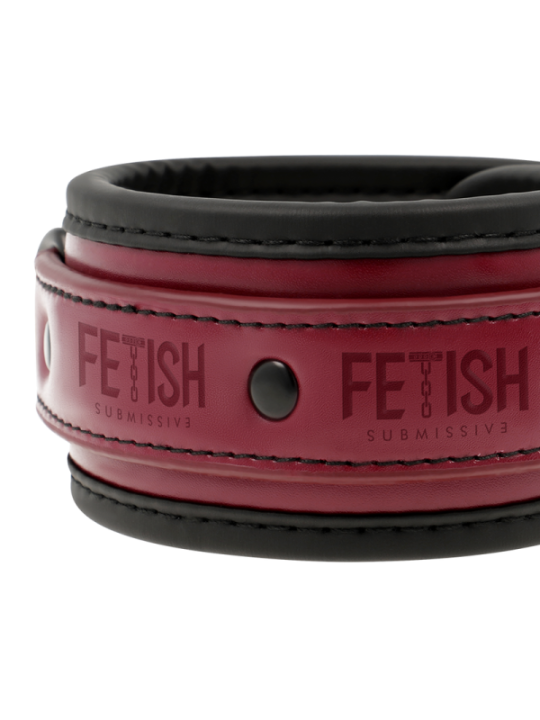 FETISH SUBMISSIVE DARK ROOM - MENOTTES EN CUIR VÉGAN AVEC DOUBLURE EN NÉOPRÈNE