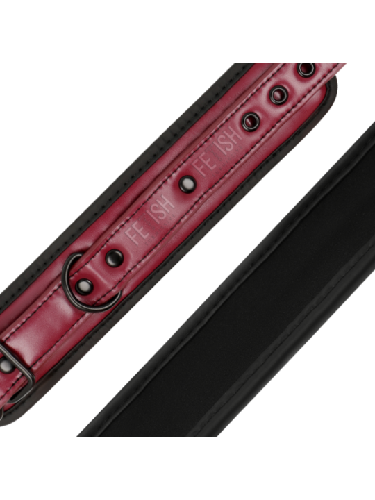 FETISH SUBMISSIVE DARK ROOM - MENOTTES EN CUIR VÉGAN AVEC DOUBLURE EN NÉOPRÈNE