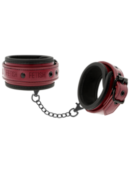 FETISH SUBMISSIVE DARK ROOM - MENOTTES DE CHEVILLE EN CUIR VÉGAN AVEC DOUBLURE EN NÉOPRÈNE