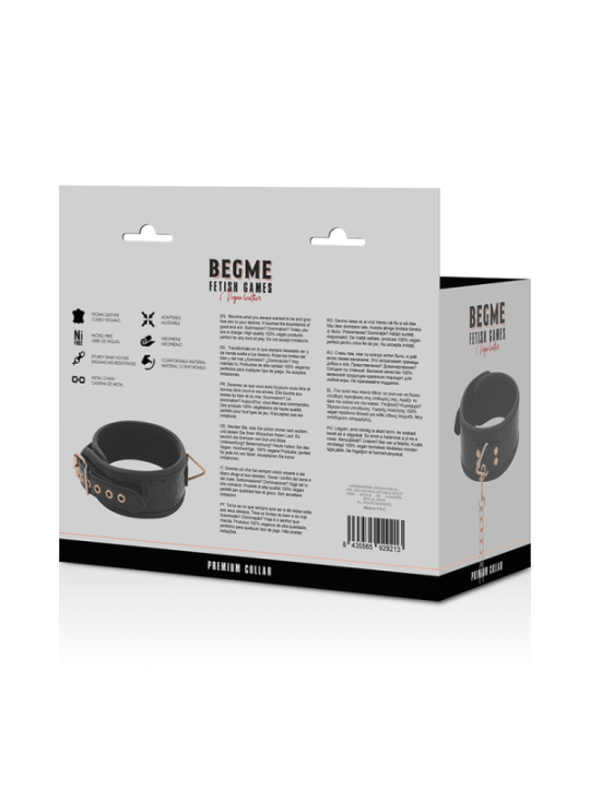 BEGME - BLACK EDITION PREMIUM COLLIER EN CUIR VEGAN