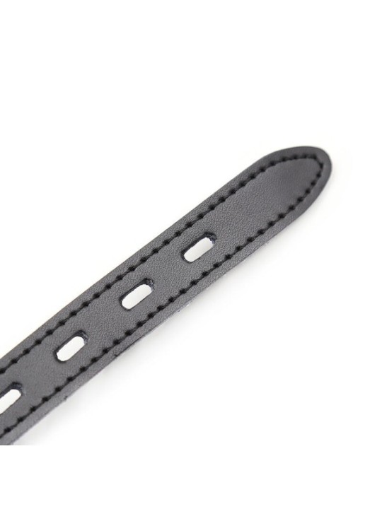 OHMAMA FETISH - BÂILLON BALLE EN SILICONE AVEC CEINTURE EN CUIR (CADENAS INCLUS)
