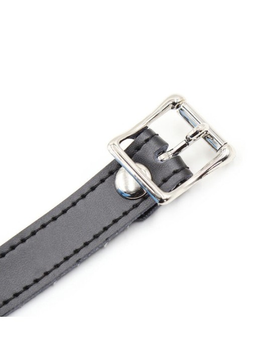 OHMAMA FETISH - BÂILLON BALLE EN SILICONE AVEC CEINTURE EN CUIR (CADENAS INCLUS)