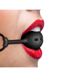 FETISH SUBMISSIVE BONDAGE - BÂILLON À BOULE EN SILICONE RESPIRANT