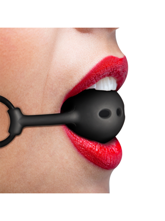 FETISH SUBMISSIVE BONDAGE - BÂILLON À BOULE EN SILICONE RESPIRANT